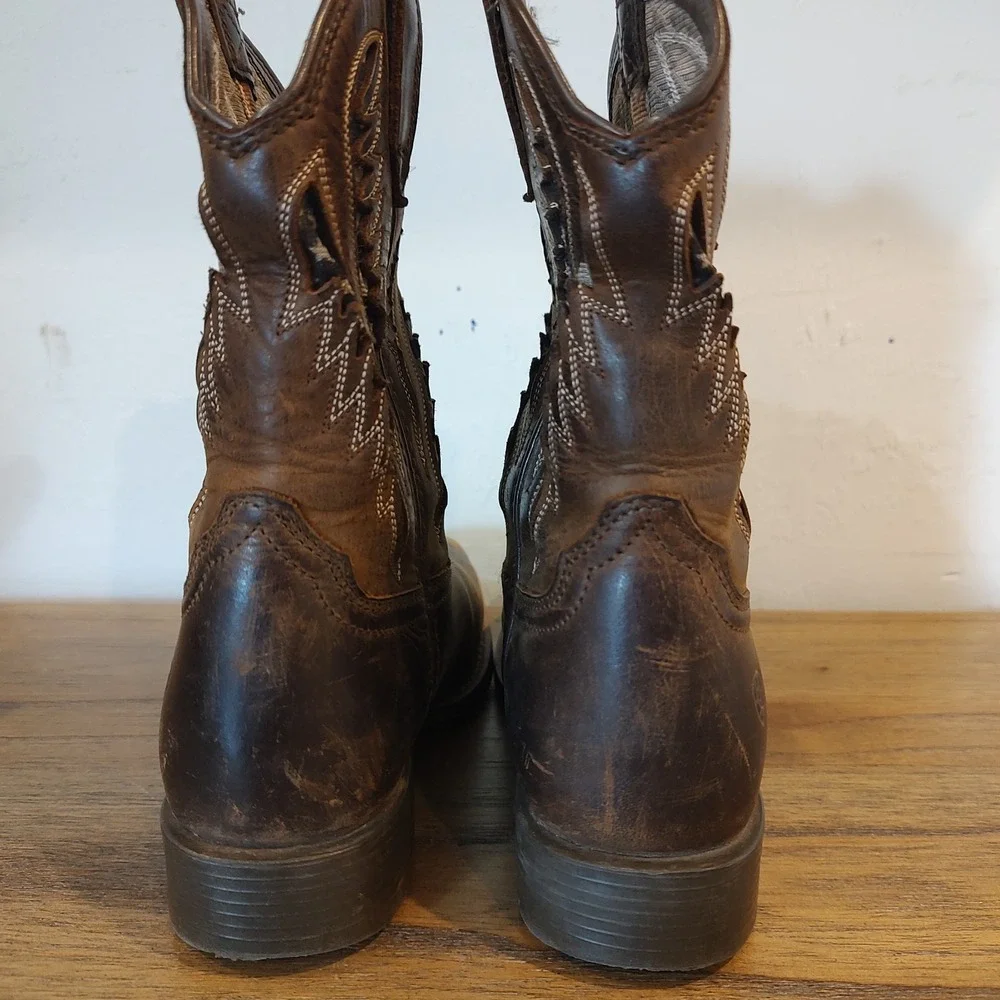 Ariat Youth QuickDraw Ventek Western Boots Size 12.5 Patriotic Mesh Wiggle Room